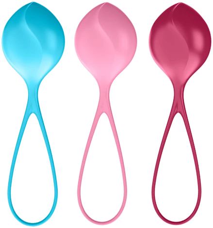 „Satisfyer“ – stiprinamųjų kamuolių treniruočių rinkinys