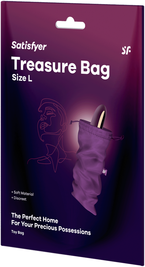 Satisfyer Treasure Bag - maišelis dalykėliams laikyti L Violet