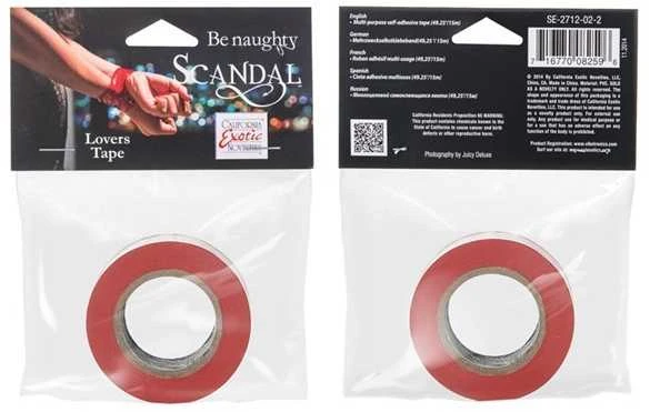 Raudona Scandal Lovers Tape juosta pakuotėje
