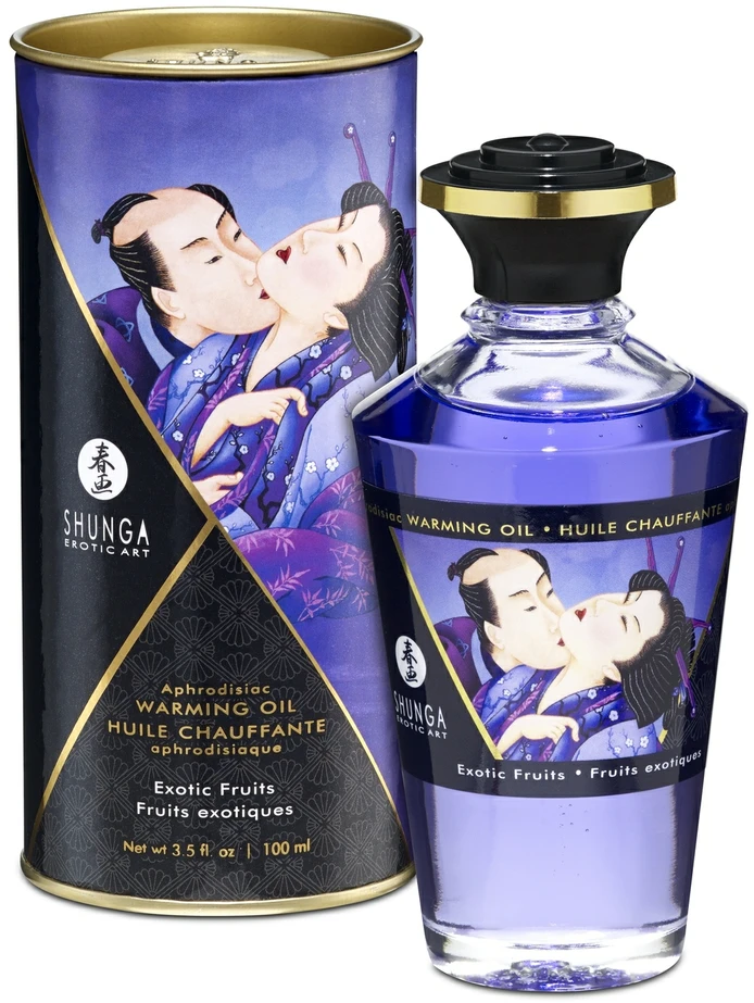 Shunga - Afrodiziako šildantis aliejus su egzotiniais vaisiais 100 ml