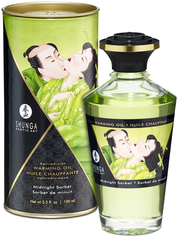 „Shunga“ – afrodiziako šildomasis aliejus vidurnakčio šerbetas 100 ml