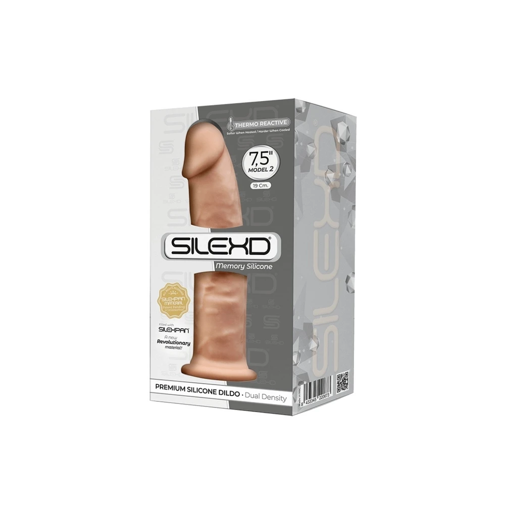 Silexd dildo su siurbtuku, tikroviškas, tvirtas penis, 19 cm