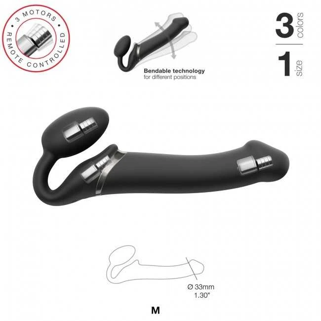 Strap On Me Vibrating Strap-On M Juodas