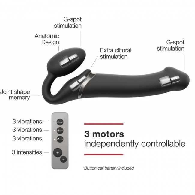 Strap On Me Vibrating Strap-On M Juodas