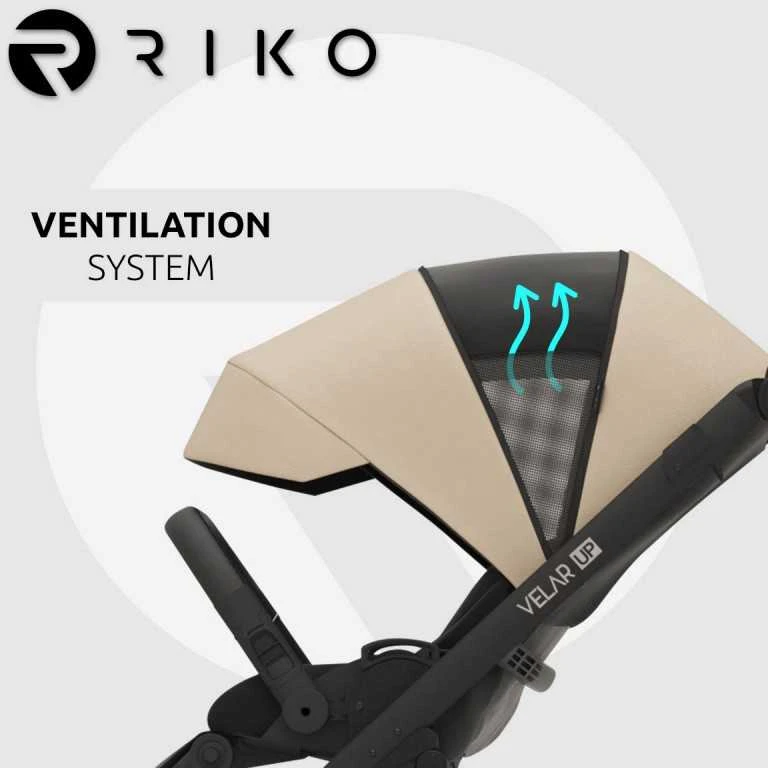 Vežimėlis Riko Velar Up, 2 viename, kreminis