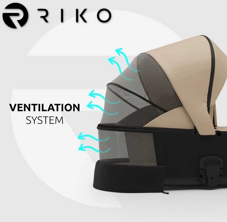 Vežimėlis Riko Velar Up, 2 viename, kreminis