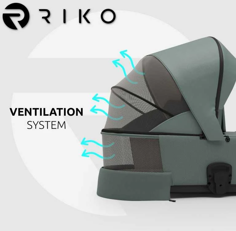 Vežimėlis Riko Velar Up, 2 viename, žalsvos spalvos