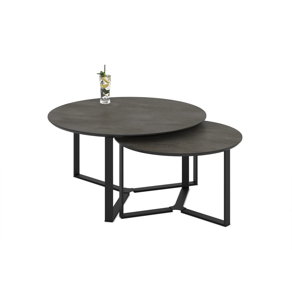 Staliukas Miami 90 / Irony Melamine, Tamsiai pilka (marmuro raštas) – didelis