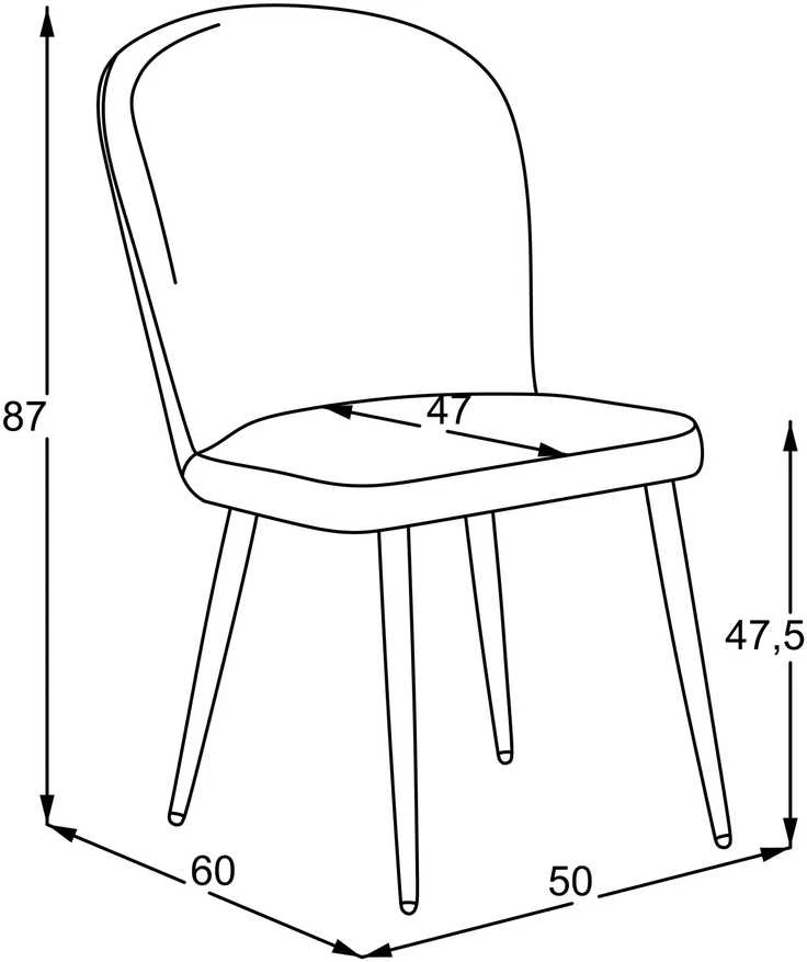 Valgomojo kėdė Barka/Anka 05-Conic KD, Pilka