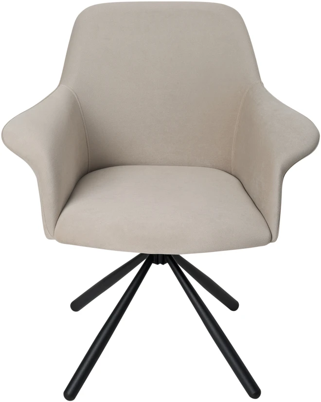 Valgomojo kėdė Pari/Anka 04-Swivel Conic KD, Šviesiai pilka