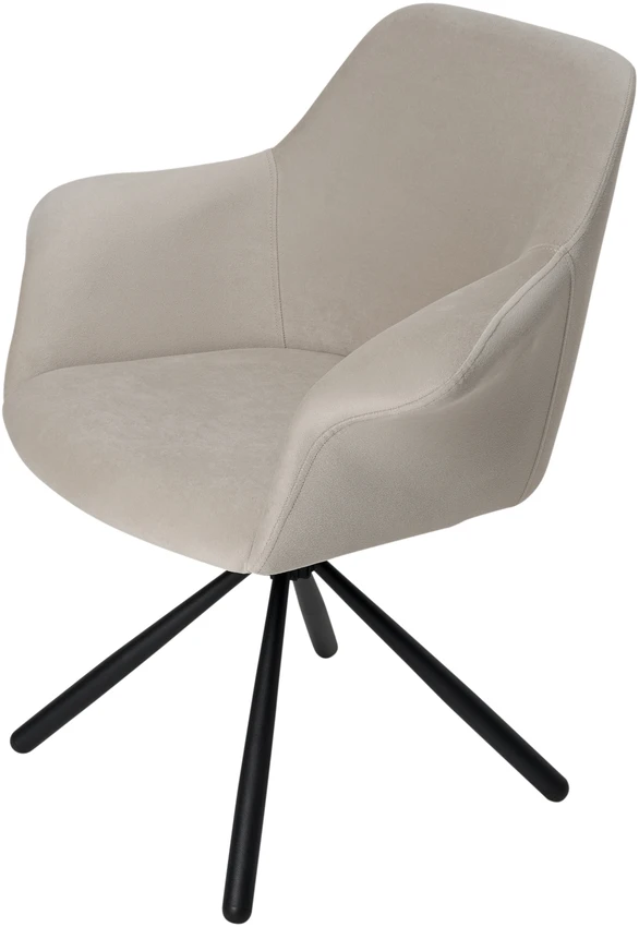Valgomojo kėdė Pari/Anka 04-Swivel Conic KD, Šviesiai pilka