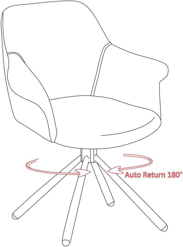 Valgomojo kėdė Pari/Odessa 450-Swivel Conic KD, Samanų žalia