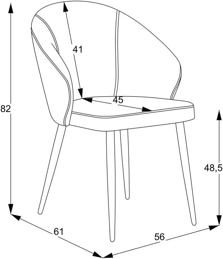 Valgomojo kėdė Patya/Uras 12-Conic KD, Pilka