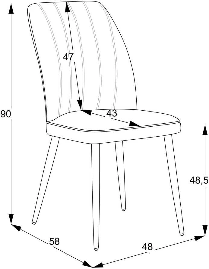 Valgomojo kėdė Varel/Anka 06-Conic KD, Rusvai pilka