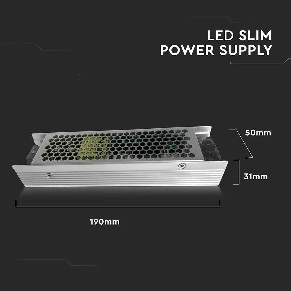 120W Maitinimo šaltinis V-TAC, 12V, 10A, metaliniu korpusu, IP20