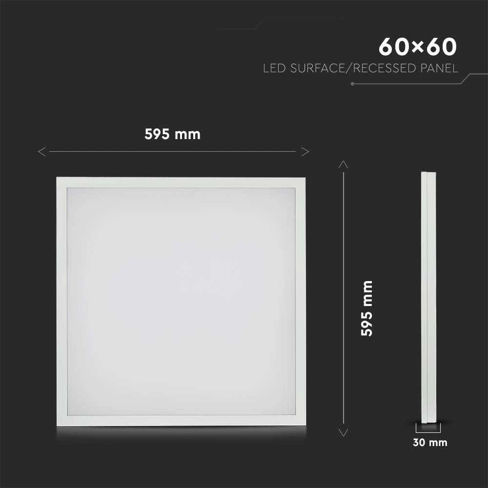 V-tac 36W LED paviršinė panelė, 60x60cm, 4000K