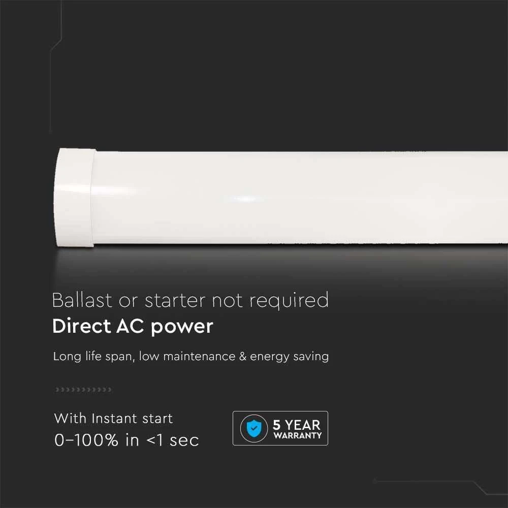Lubinis šviestuvas 40W linijinis šviestuvas V-TAC, baltas, 6500K, 120cm, SAMSUNG LED chip