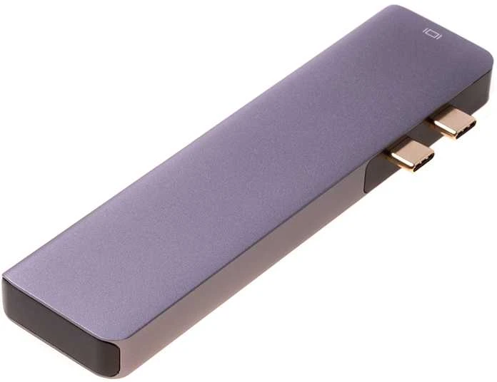 Adapteris 7-in-1 HUB USB-C HDMI 4K SD MacBook Pro / Air - Pilkas