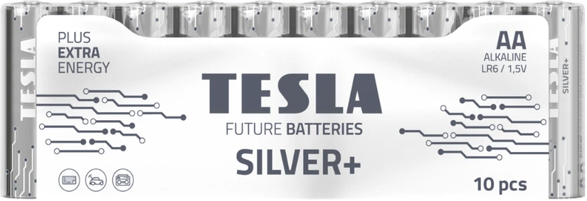 Tesla AA Silver+ baterijų pakuotė (10 vnt)