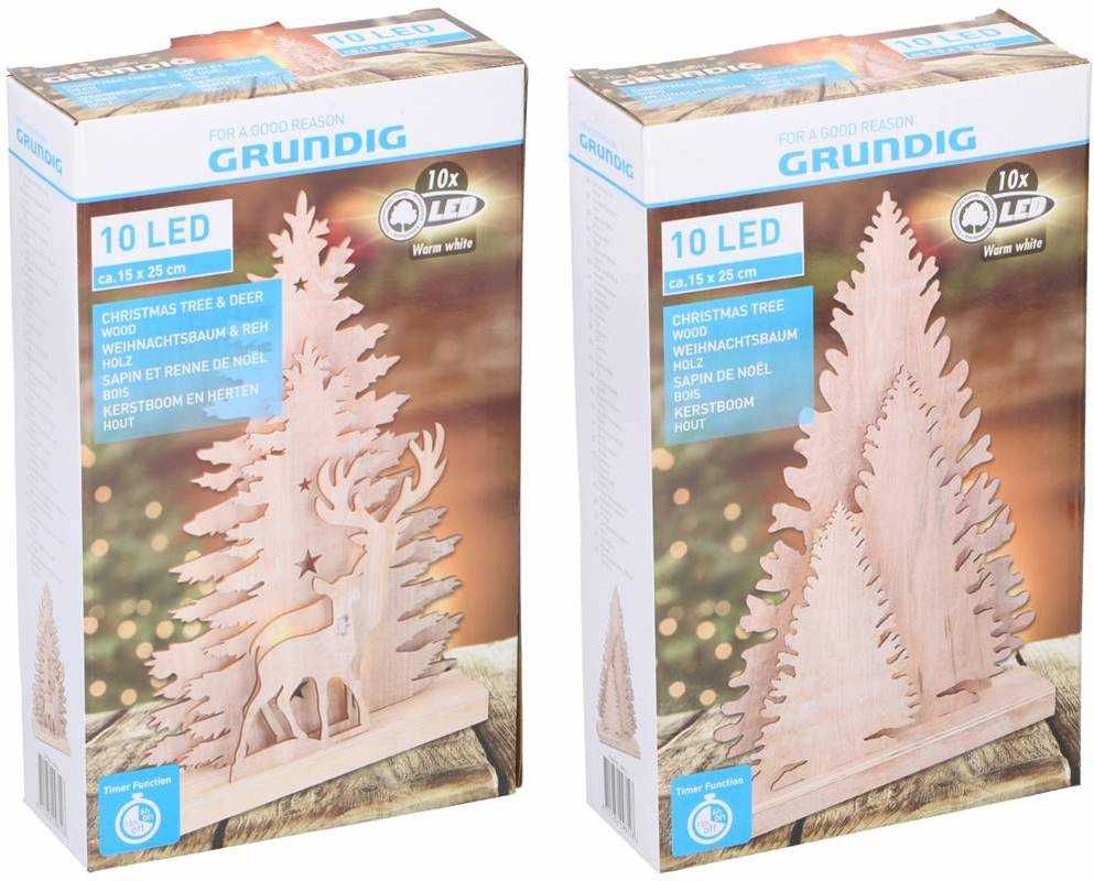 GRUNDIG Kalėdų eglutė 25 cm, 10 LED diodų