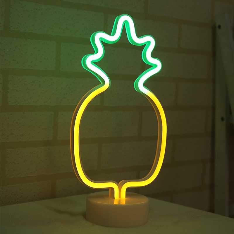 LED Neon Dekoratyvinė Lempa - Ananasas