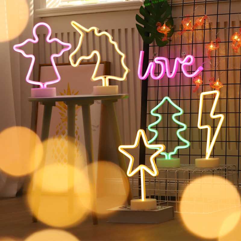 LED Neon dekoratyvinė lempa - hello 2, energiją taupanti