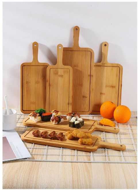 Medinė picos lenta - stačiakampė, maža