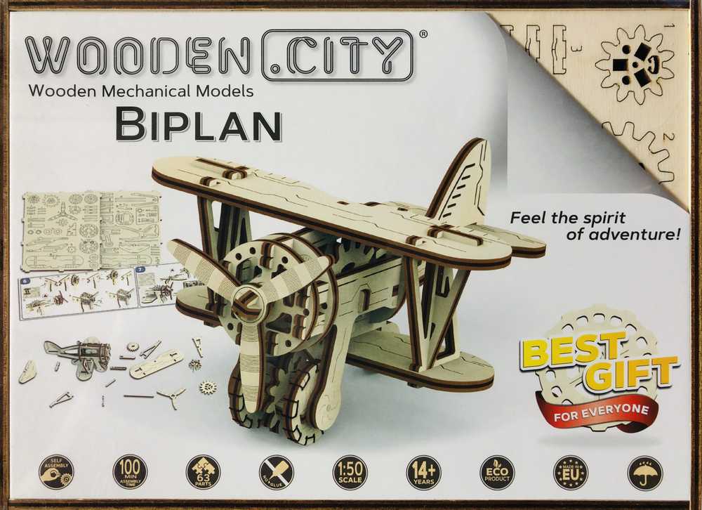 Dėlionė Wooden city Mediniai 3D galvosūkiai - dvipusis dvipusis plokštuma
