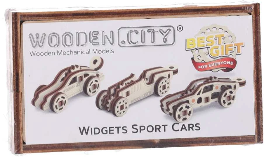 Dėlionė WOODEN CITY 3D Mediniai Galvosūkiai Sportiniai Automobiliai