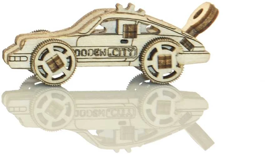 Dėlionė WOODEN CITY 3D Mediniai Galvosūkiai Sportiniai Automobiliai