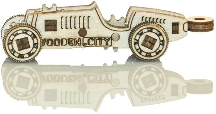 Dėlionė WOODEN CITY 3D Mediniai Galvosūkiai Sportiniai Automobiliai