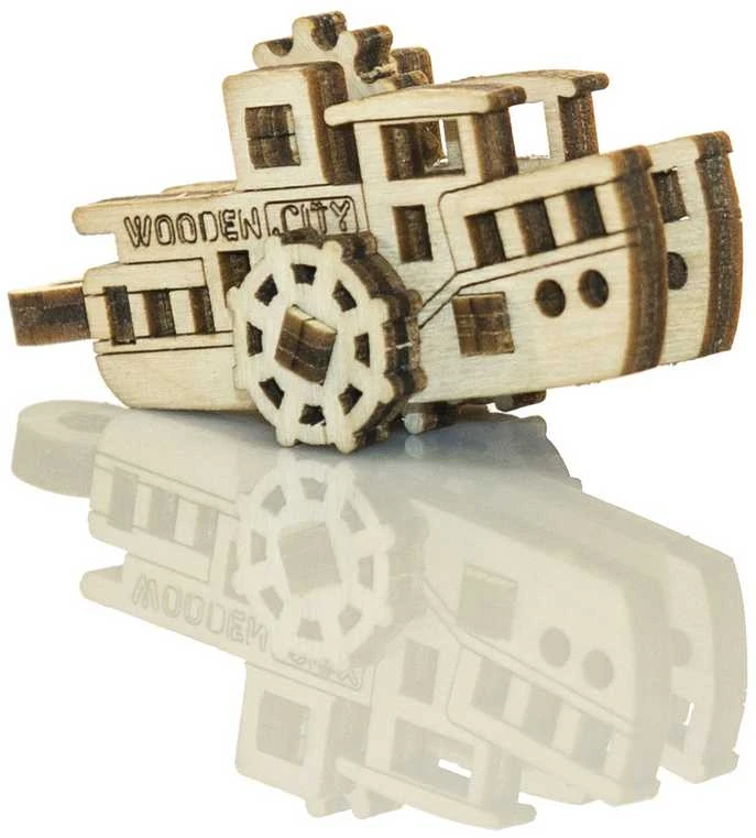 Dėlionė WOODEN CITY 3D Medinis Puzzles - Laivai