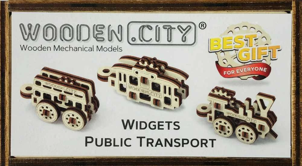 WOODEN CITY 3D Mediniai Dėlionė Transportas