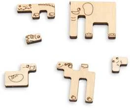 Dėlionė Wooden City MEDINIAI PUZZLIAI 3D - ZOO