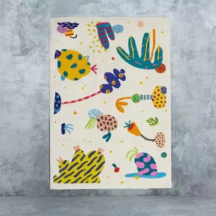 Vaikiškas kilimėlis, žaidimų kilimas, 140 x 80 cm, kreminis