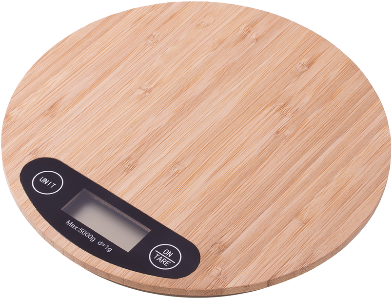 Virtuvinės svarstyklės Elektroninė medinė virtuvės skalė 5kg bambuko