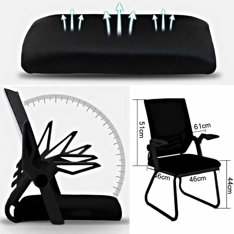 Ergonomiškas biuro kėdė su tinklu - juoda