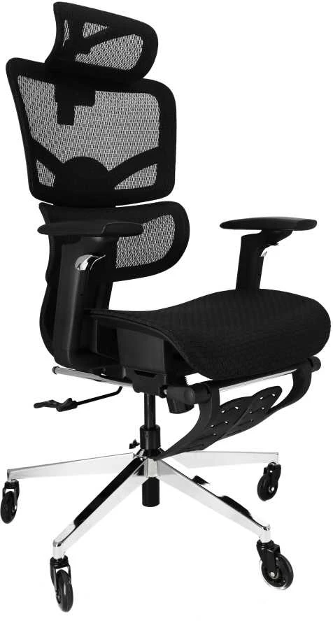 Ergonomiška Reguliuojama Tinklinė Biuro Kėdė - Juoda