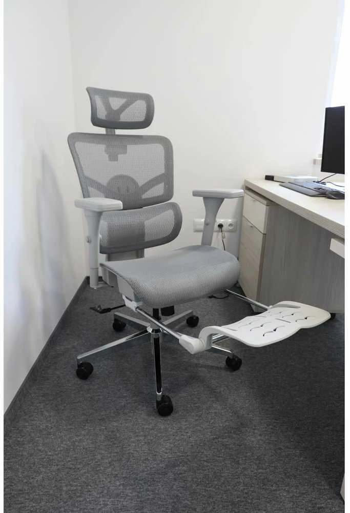 Ergonominė reguliuojama tinklinė kėdė - Pilka