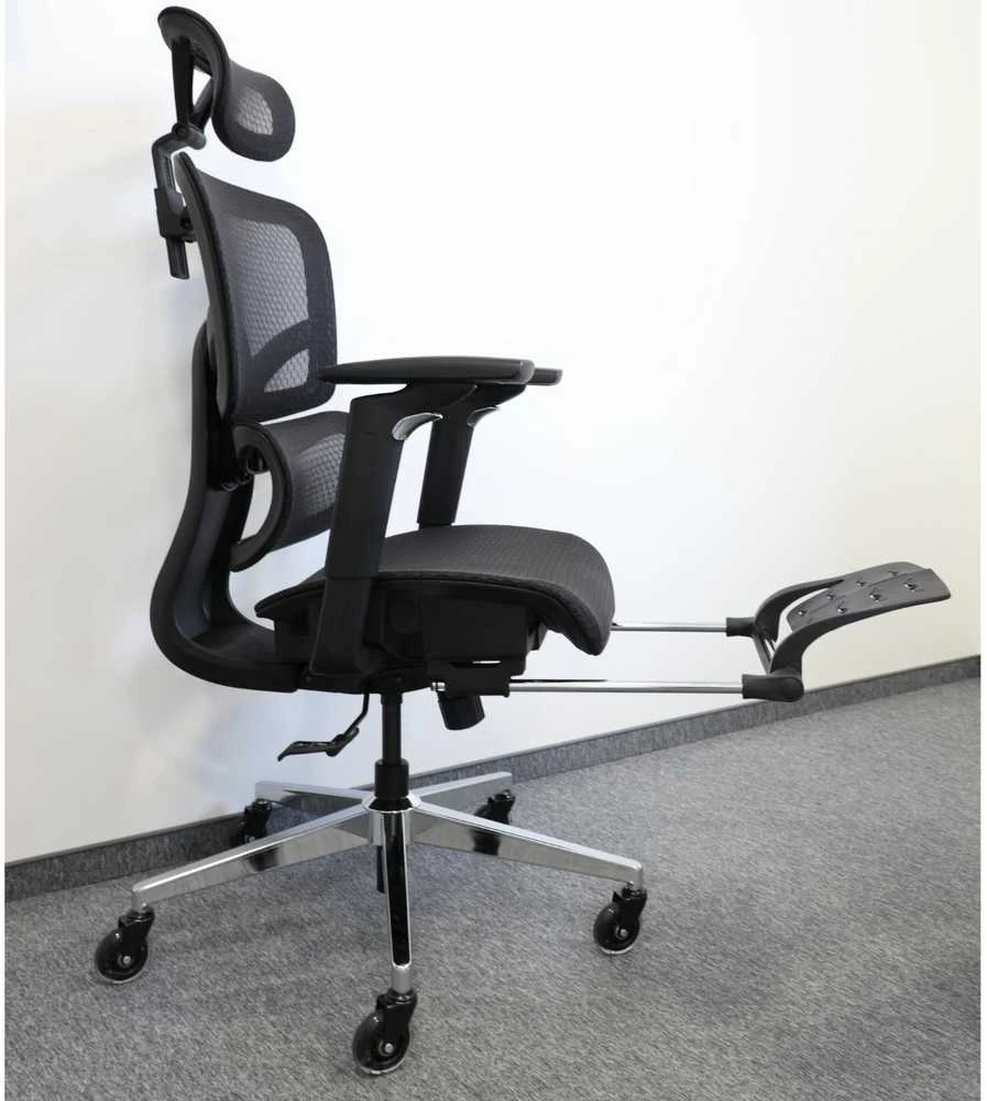 Ergonomiška Reguliuojama Tinklinė Biuro Kėdė - Juoda