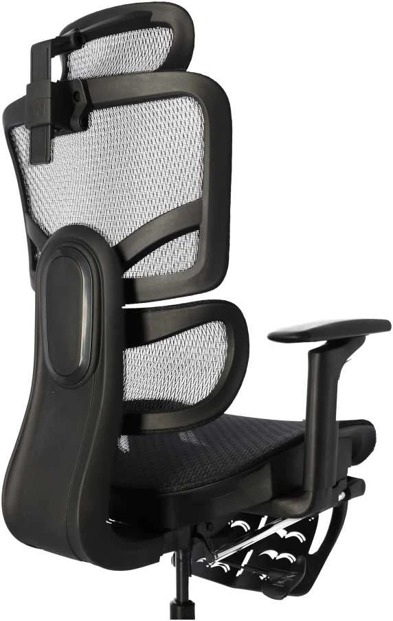 Ergonomiška Reguliuojama Tinklinė Biuro Kėdė - Juoda