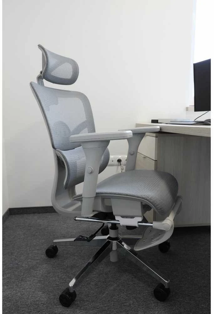Ergonominė reguliuojama tinklinė kėdė - Pilka