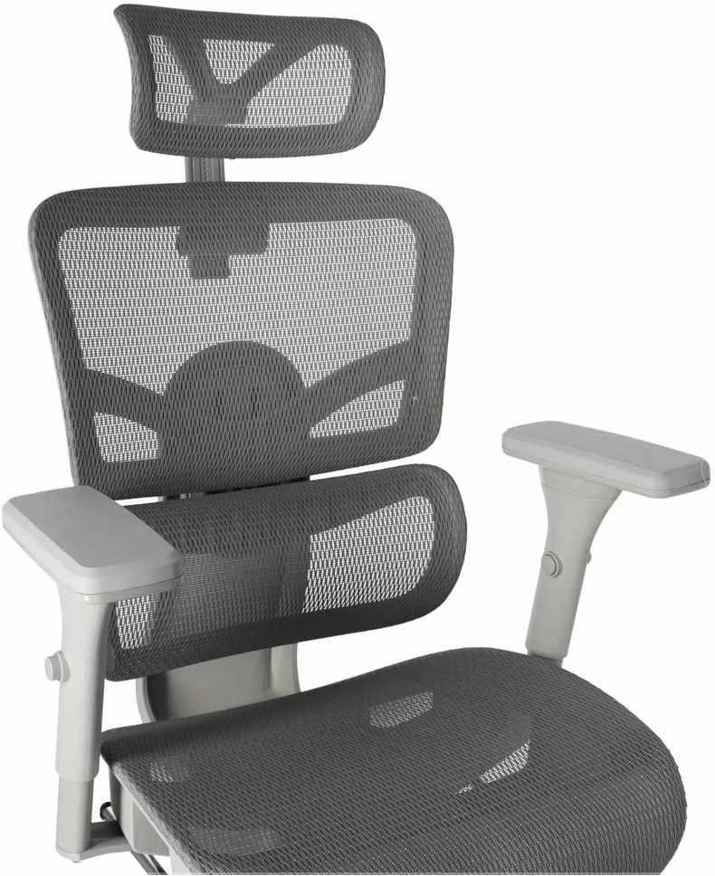 Ergonominė reguliuojama tinklinė kėdė - Pilka
