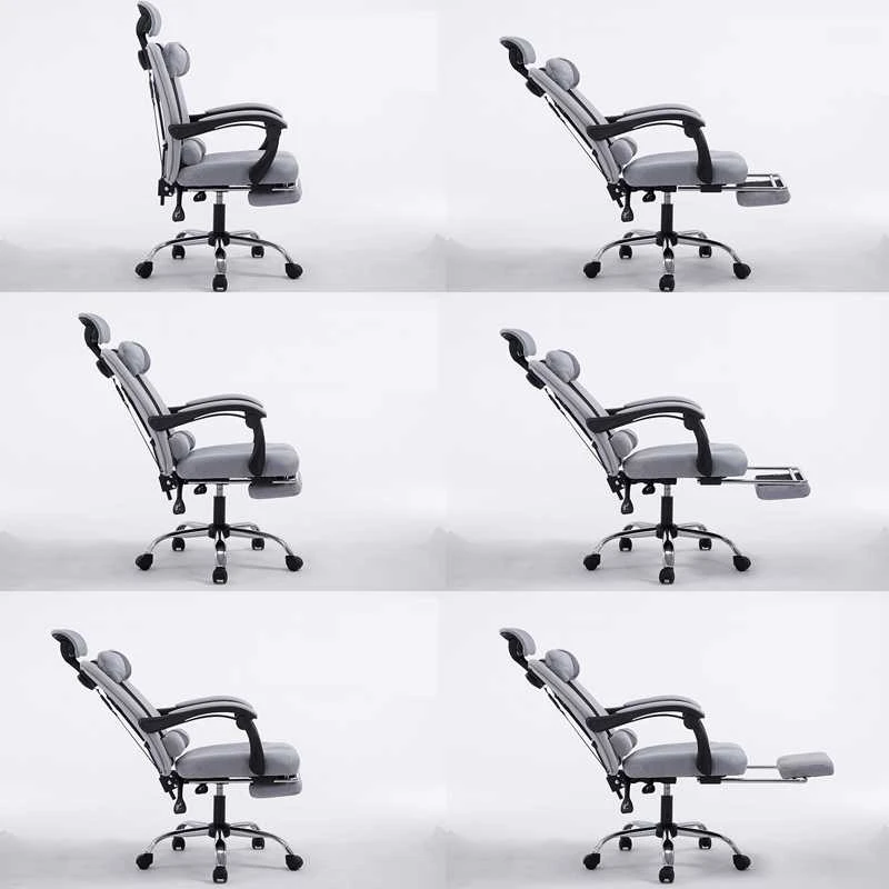 Ergonomiškas sukamasis fotelis su pakoju ir atlošu, ventiliacija - juodas