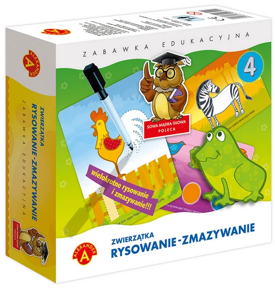 Alexander Edukacinis žaidimas Aleksandras - „Owl Wise Head“ - gyvūnai - rašymas ištrynimas 4