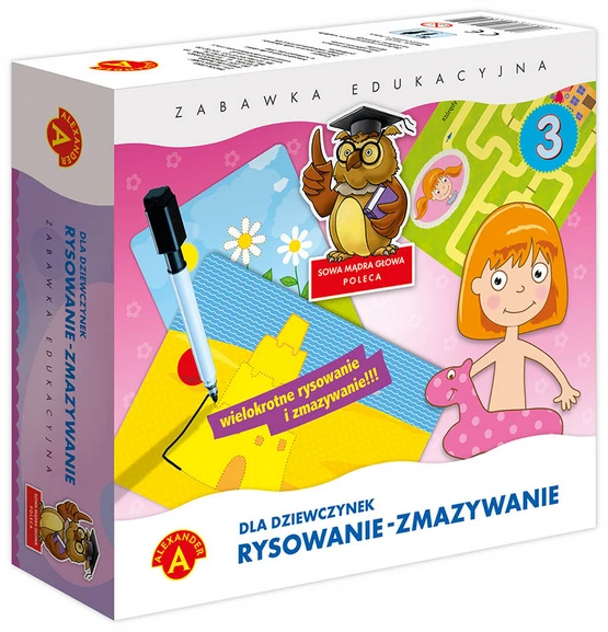 Alexander Edukacinis žaidimas Aleksandras - „Owl Wise Head“ - mergaitėms - Rašymas 3 apkabinkite 3