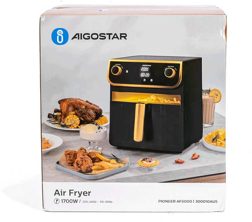 Gruzdintuvė Aigostar „FryKotnik 1700“ iš 8 l elektroninės, dvi ratų juostos su peržiūros langu