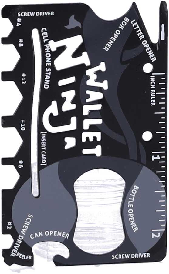 Wallet Ninja Universalus Multitool 18w1 Kortelė