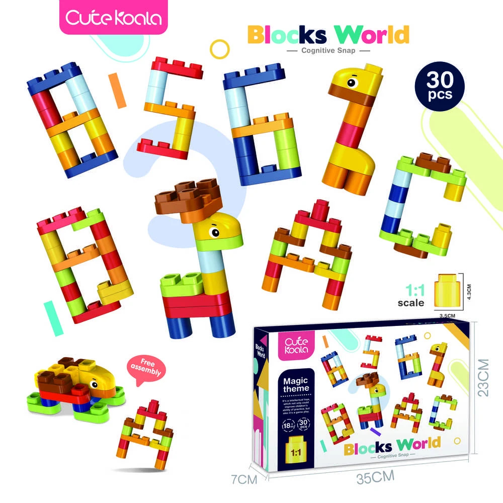 Klocki raidžių ir skaičių rinkinys, edukaciniai žaislai