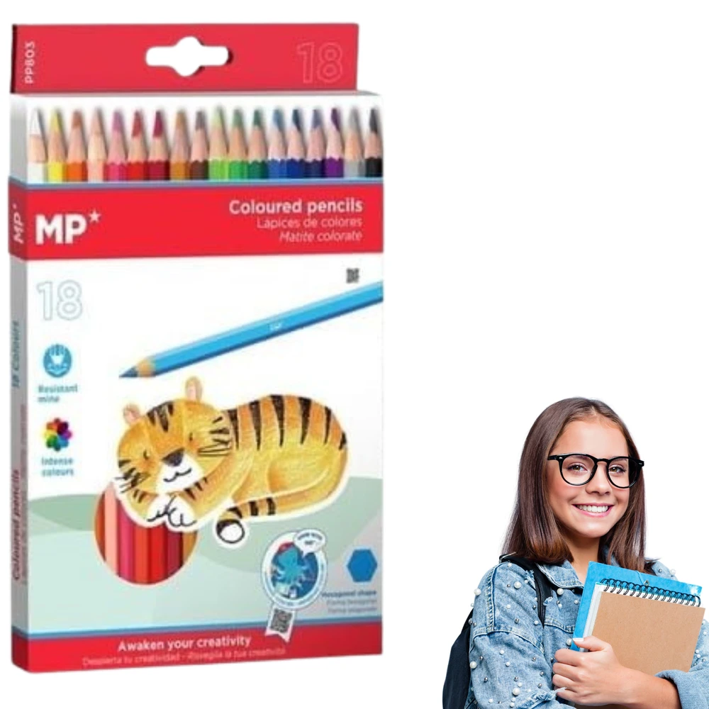 Free Easy MP spalvoti pieštukai 18 vnt.